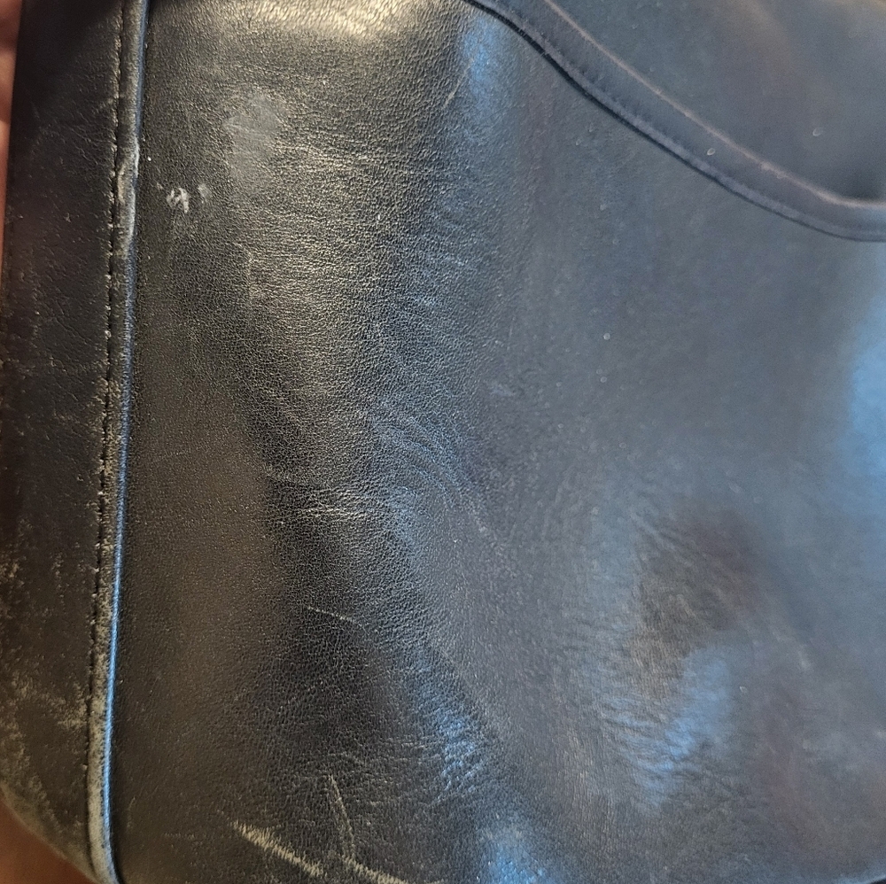 Vintage COACH FLETCHER Crossbody Black Leather Saddle Bag Shoulder Purse 4150 - Picture 11 of 16